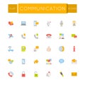 Vector Flat Communication Icons