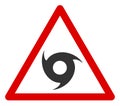 Vector Flat Cyclone Warning Icon
