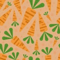 Vector flat design carrot pattern