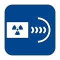 Vector flat design icon of industrial radiography.