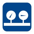 Vector flat design icon of manometer.