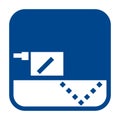 Vector flat design icon of ultrasonic testing.