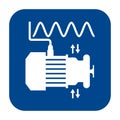 Vector flat design icon of vibration analysis.