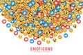 Vector Flat Modern Emoji Conceptual Background