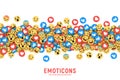 Vector Flat Modern Emoji Conceptual Background