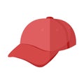 Vector Flat Design Red Snapback Royalty Free Stock Photo