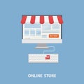 Vector flat design shopping concept