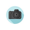 Vector flat design SLR Camera Royalty Free Stock Photo