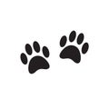 Vector flat dog cat paw foot print Royalty Free Stock Photo