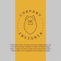 Vector flat elegant logo template for dog club, pet shop, dog clinic, veterinary.