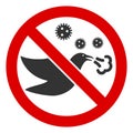Vector Flat Forbidden Bird Flu Icon Royalty Free Stock Photo