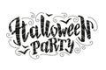 Vector flat halloween lettering quote design with doodle elements isolated on white background. Royalty Free Stock Photo