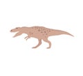 Vector flat hand drawn tyrannosaurus rex dinosaur Royalty Free Stock Photo