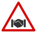 Vector Flat Handshake Warning Icon