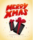 Vector flat happy new year and merry christmas tablet and smartphone Royalty Free Stock Photo