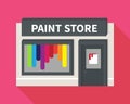 Vector flat hardware shop, paint store