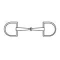 Vector flat horse equestrian bit snaffle