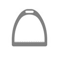 Vector flat horse equestrian saddle stirrup Royalty Free Stock Photo