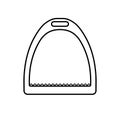 Vector flat horse equestrian saddle stirrup