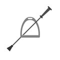 Vector flat horse equestrian stirrup and whip Royalty Free Stock Photo