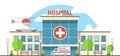 Flat Hospital Illustration