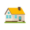 Vector flat house apartment building. Flat cartoon small house icon