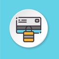 Vector flat icon. Bank card block. UI/UX user interface. Royalty Free Stock Photo