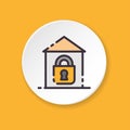 Vector flat icon blocked home page. Locked account. Royalty Free Stock Photo