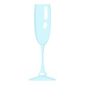 Vector Flat Icon - Empty Champagne Glass