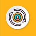 Vector flat icon HR-change. Button for web or mobile app. Royalty Free Stock Photo