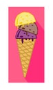 Vector flat icon of Ice Cream Royalty Free Stock Photo