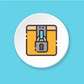 Vector flat icon locked box. UI/UX user interface. Royalty Free Stock Photo
