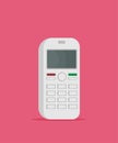 Vector flat icon of phone with keypad and display Royalty Free Stock Photo