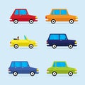 Vector Flat Icon Set of Modern Vehicles Royalty Free Stock Photo