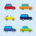 Vector Flat Icon Set of Modern Vehicles