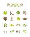 Vector Flat Icon Set - Sport