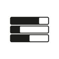 Vector flat icon settings sliders on a black and white background Royalty Free Stock Photo