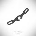 Vector flat icon of weakness