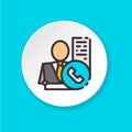 Vector flat icon web conference. Client service. Button for web or mobile app Royalty Free Stock Photo