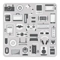 Vector of flat icons, laptop set