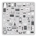 Vector of flat icons, Living room and furniture set