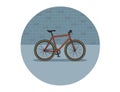 Vector flat illustration of bicycle Royalty Free Stock Photo