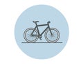 Vector flat illustration of bicycle Royalty Free Stock Photo