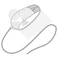 Vector flat illustration computer mouse using lines, abstract elements, grayscale. Royalty Free Stock Photo