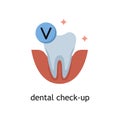 Vector flat illustration of a dental check-up