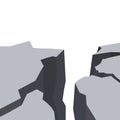 Vector flat illustration of an earthquake. Splits and cracks. Faults in the ground. Natural disaster. Modern cataclysm.