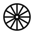 Far west wagon wheel icon Royalty Free Stock Photo