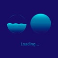Vector flat illustration of round loading element