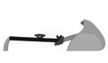 Vector flat illustration of rowing machine.