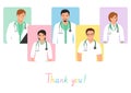 Vector flat illustration - several doctors